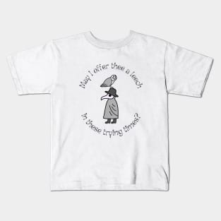 Cute Plague Doctor with an Owl Kids T-Shirt